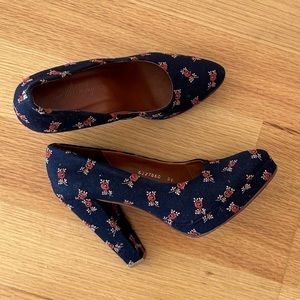 Rachel Comey pumps with embroidered flowers